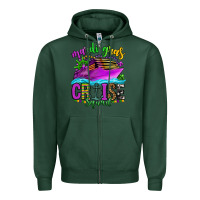 Sports Green mardi gras cruise squad Zipper Hoodie - OliviaCreatesArt