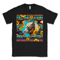 Black Haflinger Horse Aztec Classic Tee - LillyAllenDesigns