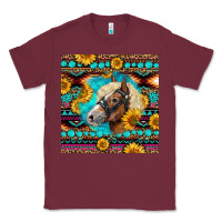 Burgundy Haflinger Horse Aztec Classic Tee - LillyAllenDesigns