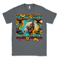 Charcoal Heather Haflinger Horse Aztec Classic Tee - LillyAllenDesigns