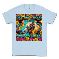 Dusty Blue Haflinger Horse Aztec Classic Tee - LillyAllenDesigns