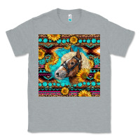 Heather Grey Haflinger Horse Aztec Classic Tee - LillyAllenDesigns