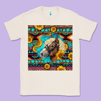 Haflinger Horse Aztec Classic Tee Designed By Lillyallendesigns