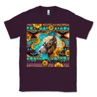 Plum Haflinger Horse Aztec Classic Tee - LillyAllenDesigns