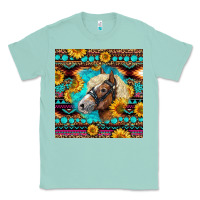 Seafoam Haflinger Horse Aztec Classic Tee - LillyAllenDesigns