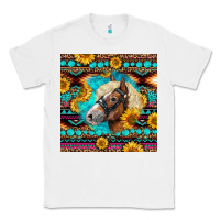 White Haflinger Horse Aztec Classic Tee - LillyAllenDesigns