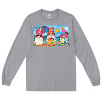 Heather Grey summer gnomes Long Sleeve Tee - NancyCooperArtShop