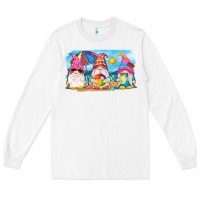 White summer gnomes Long Sleeve Tee - NancyCooperArtShop