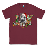 Burgundy Russian Blue Cat Joy Classic Tee - LillyAllenDesigns