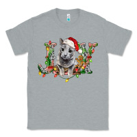 Heather Grey Russian Blue Cat Joy Classic Tee - LillyAllenDesigns