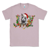 Lilac Russian Blue Cat Joy Classic Tee - LillyAllenDesigns