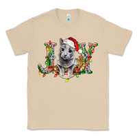 Mushroom Russian Blue Cat Joy Classic Tee - LillyAllenDesigns