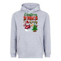 Heather Grey christmas vibes only Heavyweight Hoodie - BundleAndBundleShop