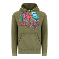Vintage Olive 100 mermazing days Vintage Hoodie - Artiststas
