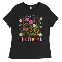 Black wildflower malias Ladies Tee - MaliasSmallBusiness