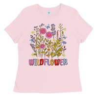 Bubblegum Pink wildflower malias Ladies Tee - MaliasSmallBusiness