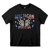Black american mama Heavy Core Tee - MaliasSmallBusiness