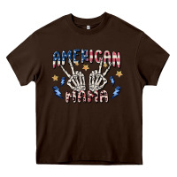 Chocolate Brown american mama Heavy Core Tee - MaliasSmallBusiness