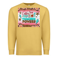 Antique Gold coffee gives me teacher powers tumbler Premium Sweatshirt - BundleAndBundleShop