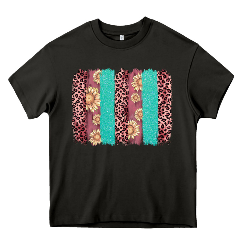 Valentine's Day Floral Leopard Brushstroke Heavy Core Tee by AdoDesignShop | Teevron