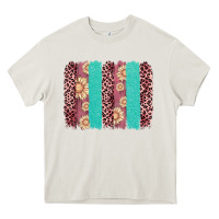 Cream valentine's day floral leopard brushstroke Heavy Core Tee - AdoDesignShop