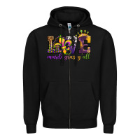 Black love. ardi gras y'all Zipper Hoodie - OliviaCreatesArt