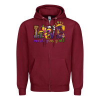Burgundy love. ardi gras y'all Zipper Hoodie - OliviaCreatesArt