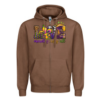 Chestnut love. ardi gras y'all Zipper Hoodie - OliviaCreatesArt