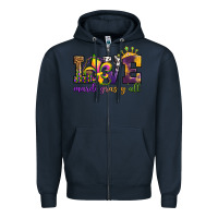 Navy love. ardi gras y'all Zipper Hoodie - OliviaCreatesArt