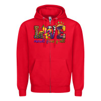 Red love. ardi gras y'all Zipper Hoodie - OliviaCreatesArt