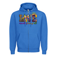 True Royal love. ardi gras y'all Zipper Hoodie - OliviaCreatesArt
