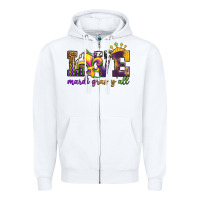 White love. ardi gras y'all Zipper Hoodie - OliviaCreatesArt