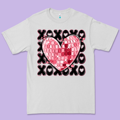 Xoxo Heart Valentine's Day Premium Tee Designed By Maliassmallbusiness
