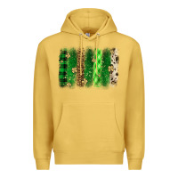 Antique Gold St. Patrick's Day brushstroke Premium Hoodie - OliviaCreatesArt