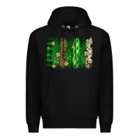 Black St. Patrick's Day brushstroke Premium Hoodie - OliviaCreatesArt