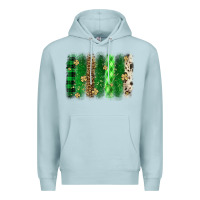 Blue Mist St. Patrick's Day brushstroke Premium Hoodie - OliviaCreatesArt
