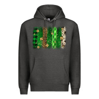 Charcoal Heather St. Patrick's Day brushstroke Premium Hoodie - OliviaCreatesArt