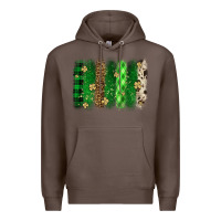 Coffee St. Patrick's Day brushstroke Premium Hoodie - OliviaCreatesArt
