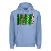 Colony Blue St. Patrick's Day brushstroke Premium Hoodie - OliviaCreatesArt