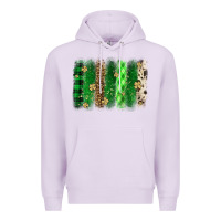Lilac St. Patrick's Day brushstroke Premium Hoodie - OliviaCreatesArt
