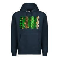 Navy St. Patrick's Day brushstroke Premium Hoodie - OliviaCreatesArt