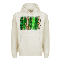 Oatmeal Heather St. Patrick's Day brushstroke Premium Hoodie - OliviaCreatesArt