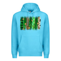 Ocean Blue St. Patrick's Day brushstroke Premium Hoodie - OliviaCreatesArt
