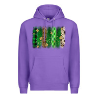 Purple St. Patrick's Day brushstroke Premium Hoodie - OliviaCreatesArt
