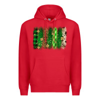 Red St. Patrick's Day brushstroke Premium Hoodie - OliviaCreatesArt