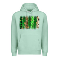 Seafoam St. Patrick's Day brushstroke Premium Hoodie - OliviaCreatesArt