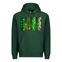 Sports Green St. Patrick's Day brushstroke Premium Hoodie - OliviaCreatesArt