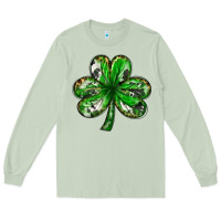 Matcha shamrock with leopard and cowhide Long Sleeve Tee - NancyCooperArtShop