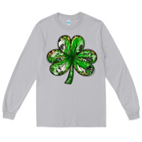 Moon Dust shamrock with leopard and cowhide Long Sleeve Tee - NancyCooperArtShop