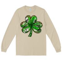 Mushroom shamrock with leopard and cowhide Long Sleeve Tee - NancyCooperArtShop